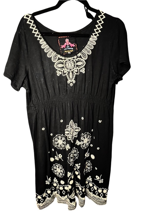Johnny Was Dresses & Skirts - Johnny Was Black Embroidered Knit Dress size L